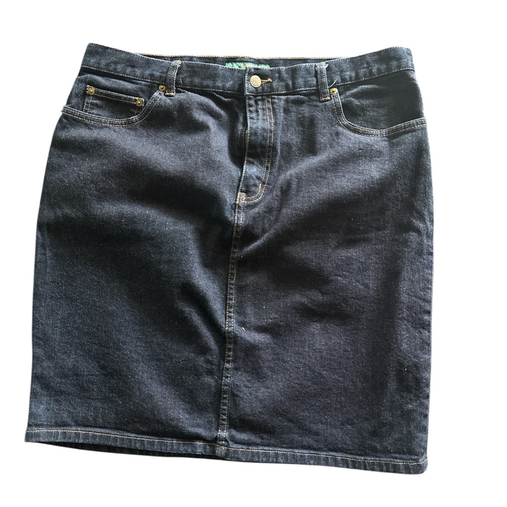 Ralph Lauren Dark Blue Denim Pencil Skirt